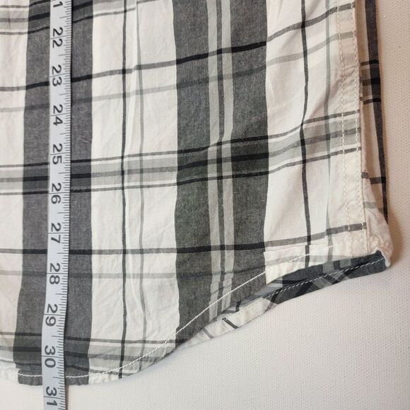 HELIX RIde Hard Black White Plaid Long Sleeve XLarge Shirt Pearl Snaps - Picture 9 of 11